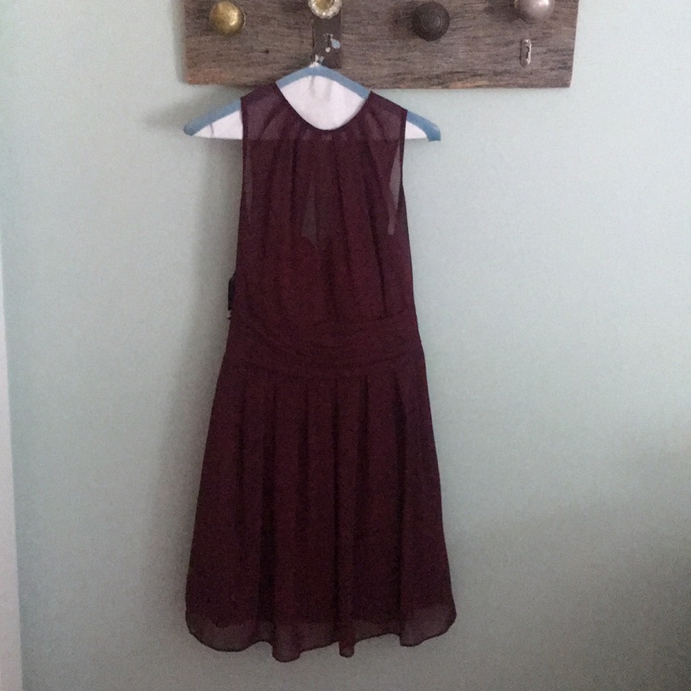 Wine colored bridesmaid dress